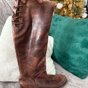 Brown Leather Knee-High Boots